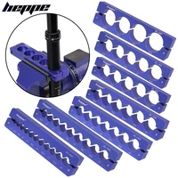 Abrazaderas de inserción de tornillo de banco HEPPE, tornillo de banco Universal, mesa de trabajo, accesorio multifunción, Pedal de bicicleta, horquilla, tija de sillín, herramienta de reparación de 5-34,9mm