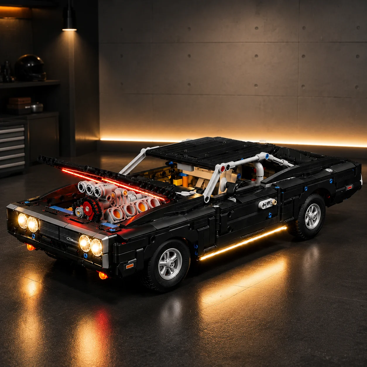 HPROSPER 5V LED Light (No Model) for Lego 42231 Fast and Furious Dodge Charger R/T Car Decorative Lamp With Battery Box