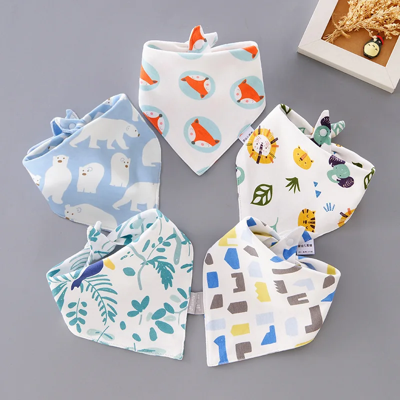 

Baby drool towel Baby triangle towel Children's cartoon bib dinner pocket saliva towel baby bibs waterproof