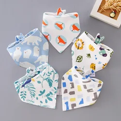 Baby drool towel Baby triangle towel Children's cartoon bib dinner pocket saliva towel baby bibs waterproof