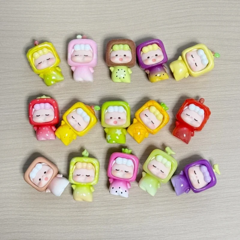 Borsa cieca della serie di ricette di frutta Wuwu autentica Mini scatola misteriosa Kawaii Anime Decorazione del desktop Modello Ornamento a sorpresa Regalo di Natale