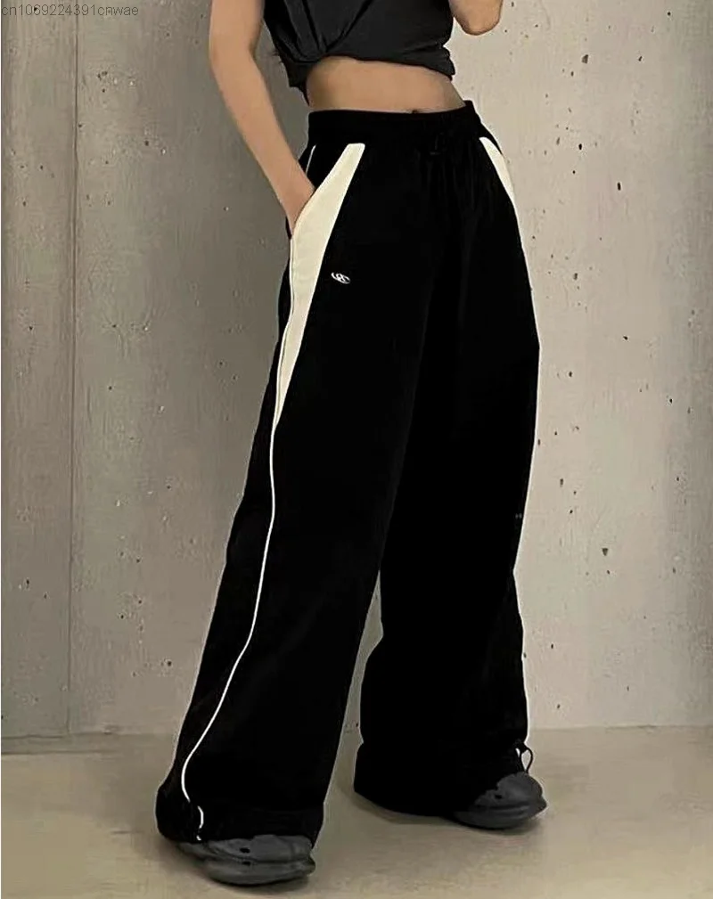 

Women Hip Hop Y 2k Grunge Pants Plus Size Casual Wide Leg Pants Punk Streetwear Joggers Sports Pants Female Yk2 Japanese Trouser