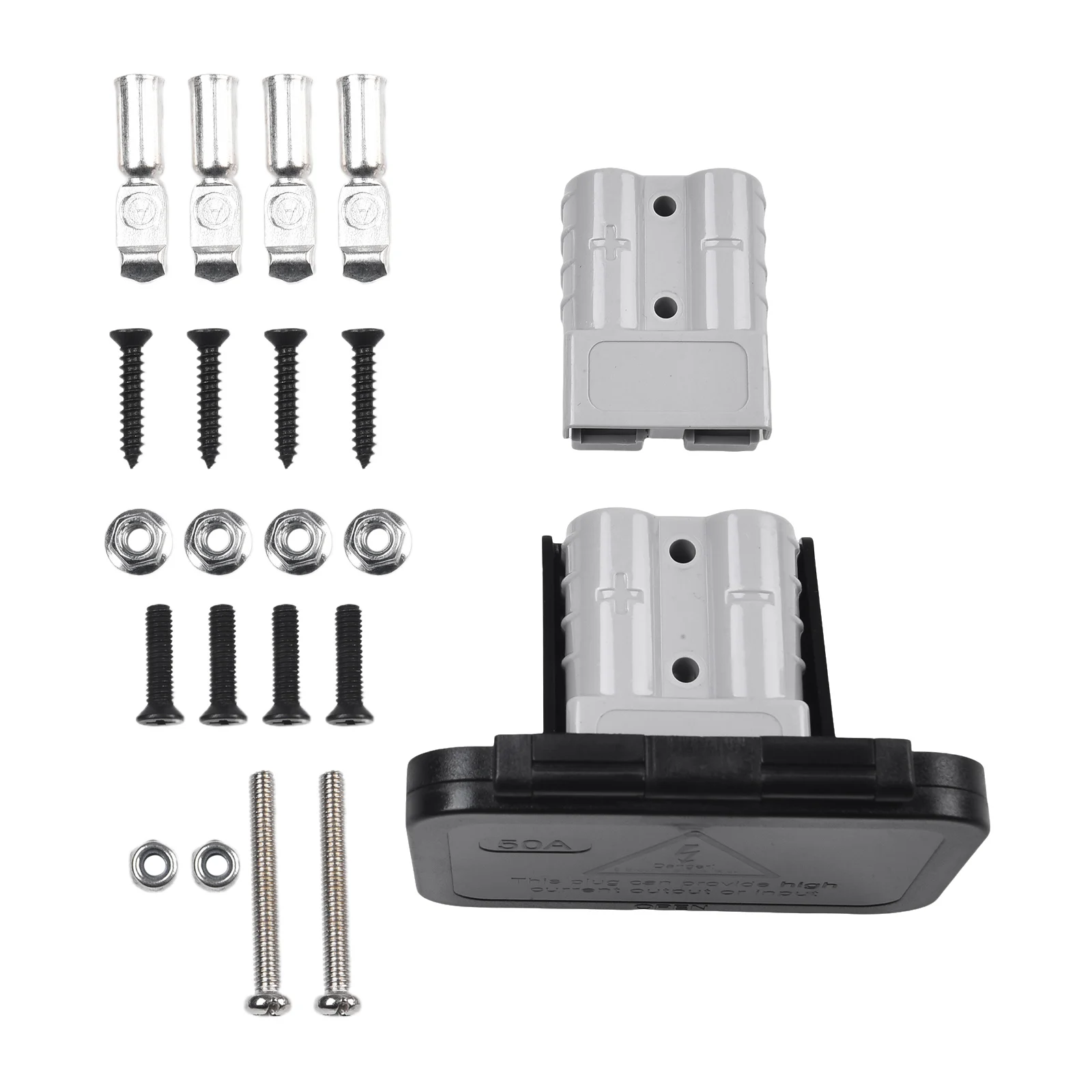 1 Set 50A 600V Dual Double Flush Mounting Bracket For Connecting Plugss Power Connection Home Caravan Trailer Truck Connection