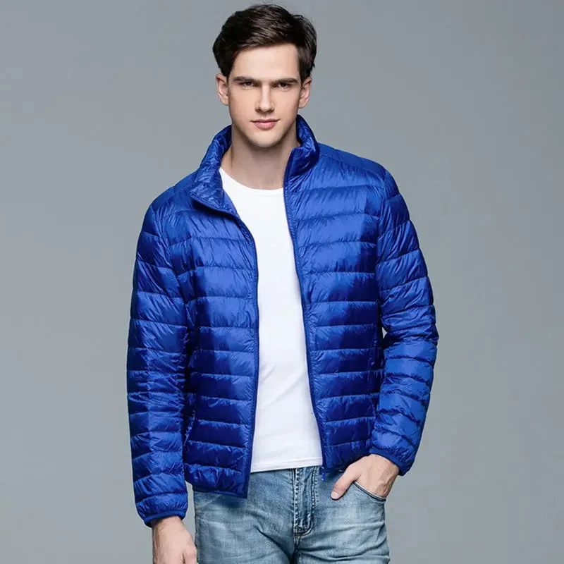 Lightweight Male Quilted Padded Jackets Stand Collar Men's Coats Winter Korean Reviews Many Cheap Clothes Offer Sale Y2k Vintage