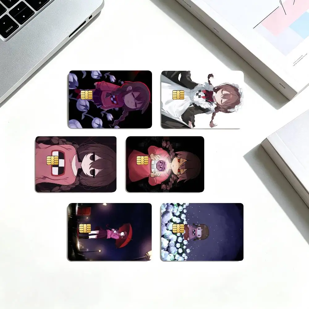 Y-Yume Nikki M-Madotsuki Game  Credit Card HD Stickers Game Card Decal Small Chip Waterproof Sticker Gift