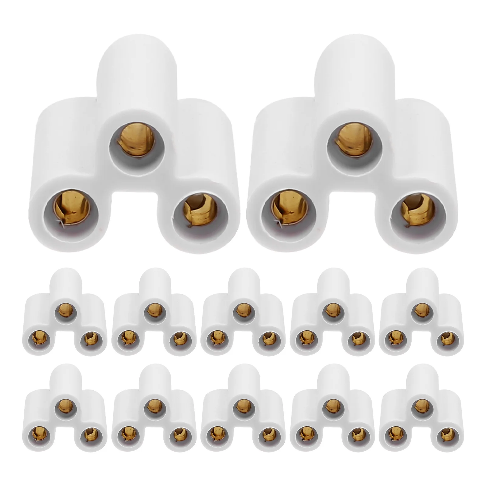 

20Pcs LED Lamp Connector 21mm T5 Double End 3 Pin Female Adapter Connector for LED Tube Light Strip Lighting