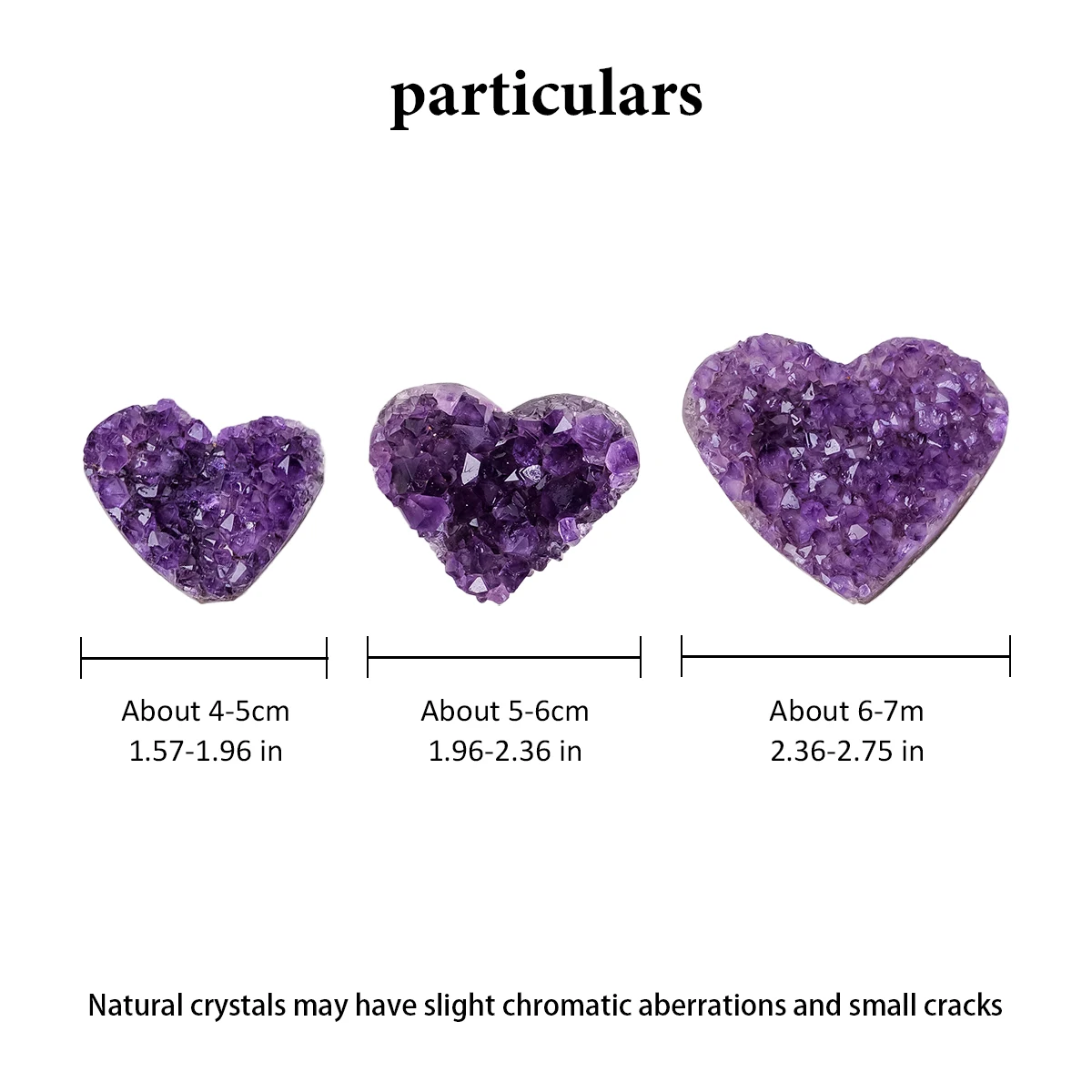 1PC Natural Crystal Stone Amethyst Cluster Heart Love Home Decor Energy Gemstone Healing Divination Ornaments