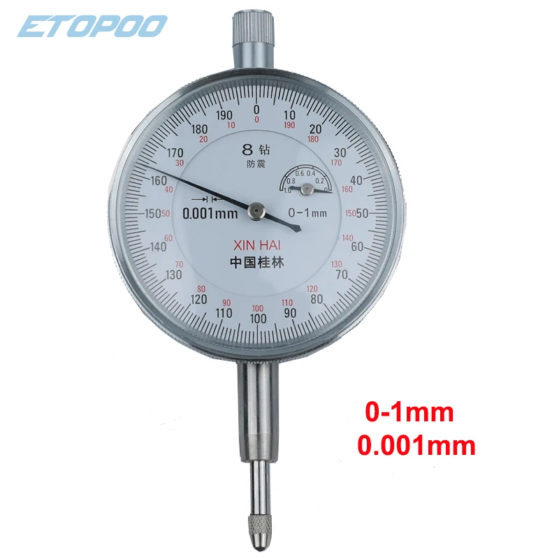 0.001mm micron dial indicator  measuring range Precision shockproof indicator precision dial indicator gauge