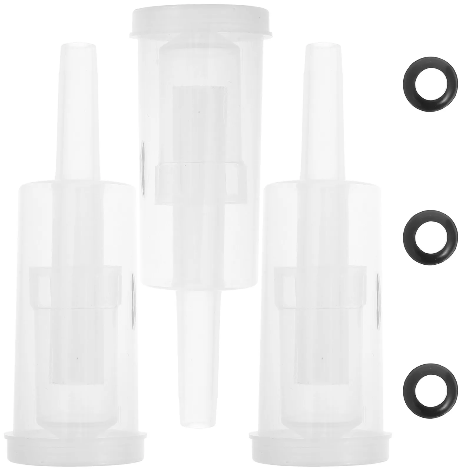 6Pcs Three-Piece One-Way Airlocks Check Valves for Home Brewing Wine Beer Preserving Sauerkraut Pickles Plastic Airlock Supplies