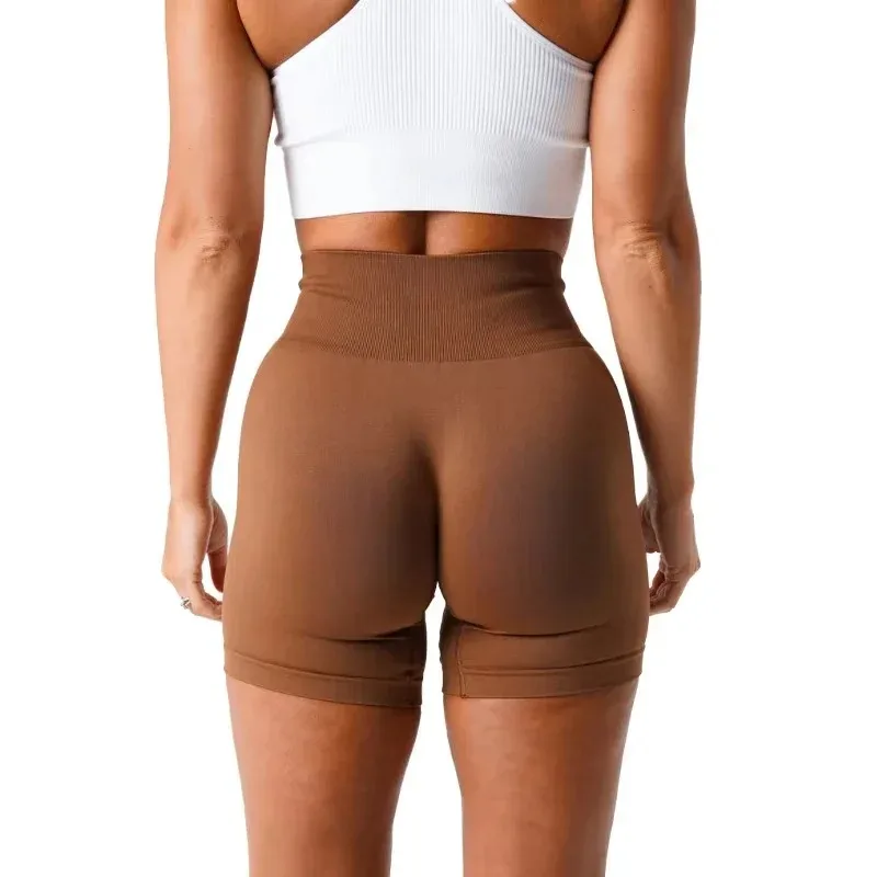 

Solid Seamless Shorts Women Soft Workout Tights Fitness Yoga Pants Gym tight pants leggings cycling shark pants