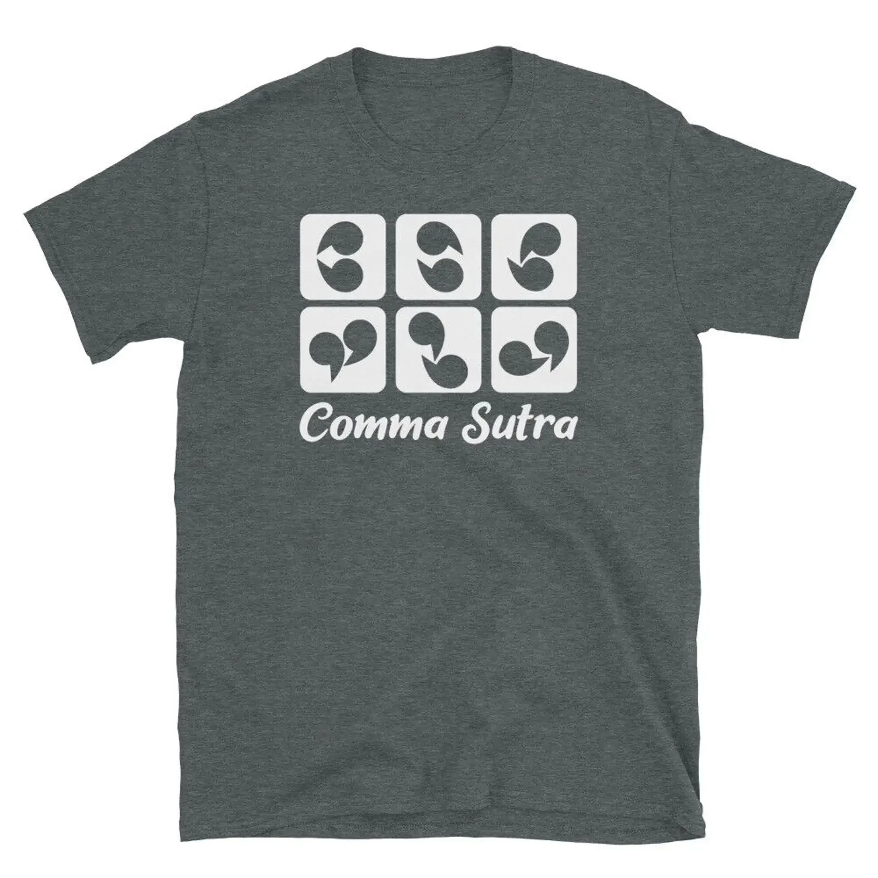 Adult Humor Grammar Parody Sex Positions Comma Sutra Short Sleeve Unisex T Shirt