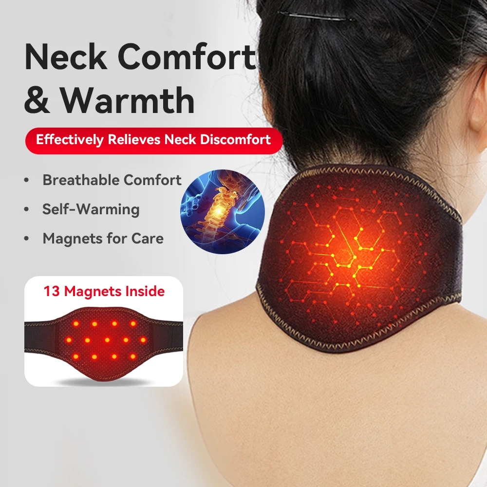 

Neck Protector Self-Heating Neck Warm Sleeve Neck Support Brace Magnetic Cervical Massage for Relaxation and Warmth