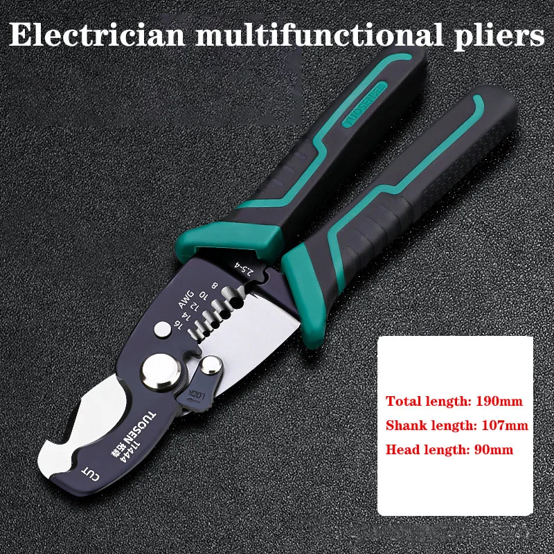 Electrician Multifunctional Wire Stripping Pliers 10 in 1 Wire Pliers Crimping Pliers Wire Cutters Professional Cable Cutter