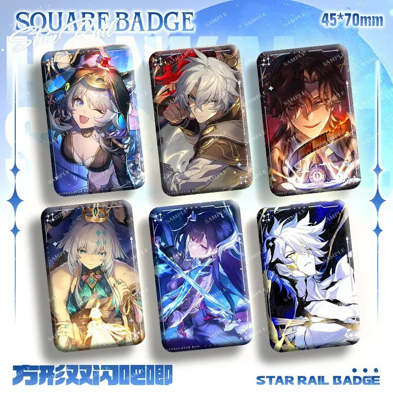 1PC Anime Games Honkai: Star Rail Phainon Aglaea Badge Shiny Pin Anime Cosplay Accessory Genshin Impact Collectible Gift For Fan