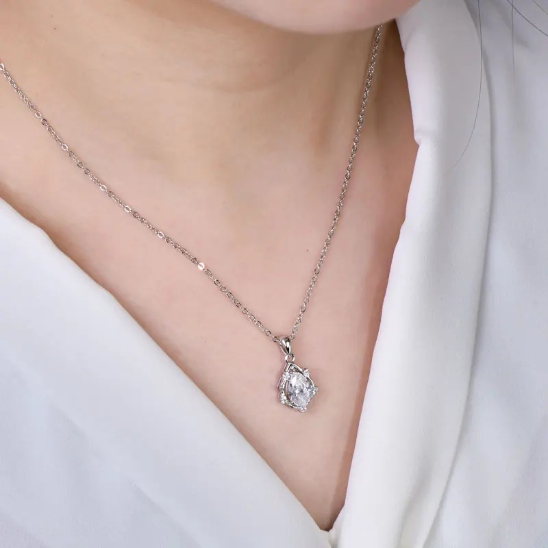 

Ehhai GRA Certified Waterdrop Cubic Zirconia Vintage Pendant Necklace Chain for Women 14K Gold Filled Neck Jewelry Wedding Gifts