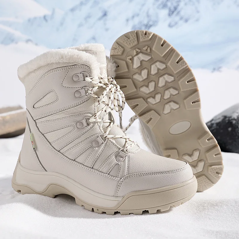 

Winter Women's Boots Plush Warm Snow Boots Waterproof Cotton Shoes Outdoor Non Slip Trekking Boots Fashion Casual High-Top Botas