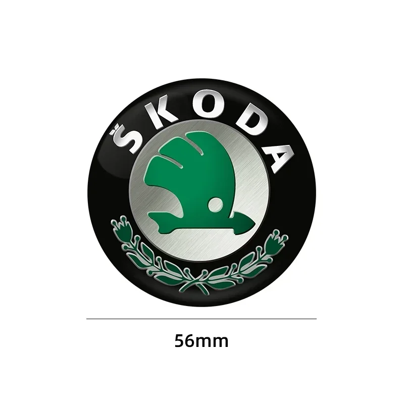 4pcs 56mm Car Wheel Center Hub Cap Badge Emblem Decal Wheel Sticker For Skoda Octavia KAMIQ KODIAQ SUPERB RAPIDFABIA YETI view 3