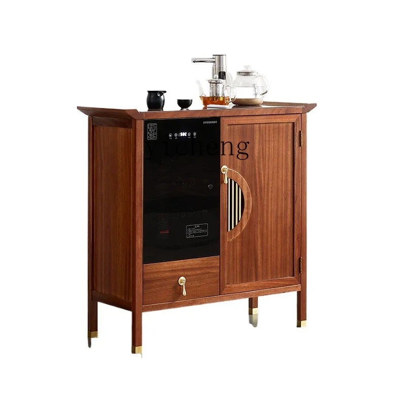 Tqh Solid Wood Tea Machine Sideboard Cabinet Integrated Intelligent Automatic Cabinet with Disinfection