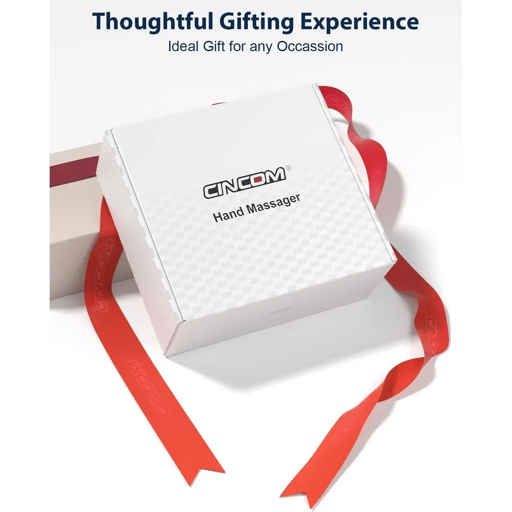 جهاز مساج يدوي لاسلكي مع حرارة وضغط لتخفيف الآلام وتخفيف نفق الرسغ، هدية مثالية للنساء (أسود)