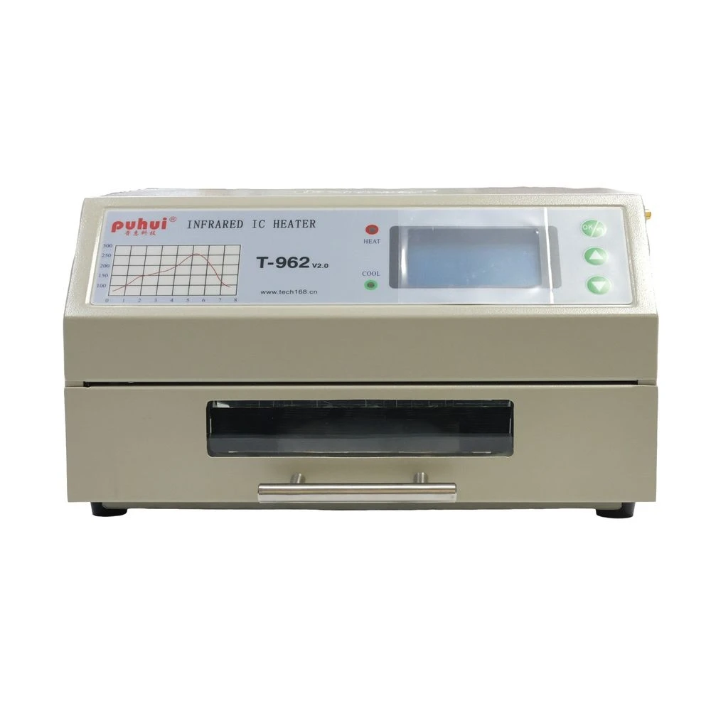 

Puhui Welding Equipment Reflow Solders T-962 Hot Air Smt Reflow Oven for IC Chip Mini Reflow Soldering and Welding Oven T962