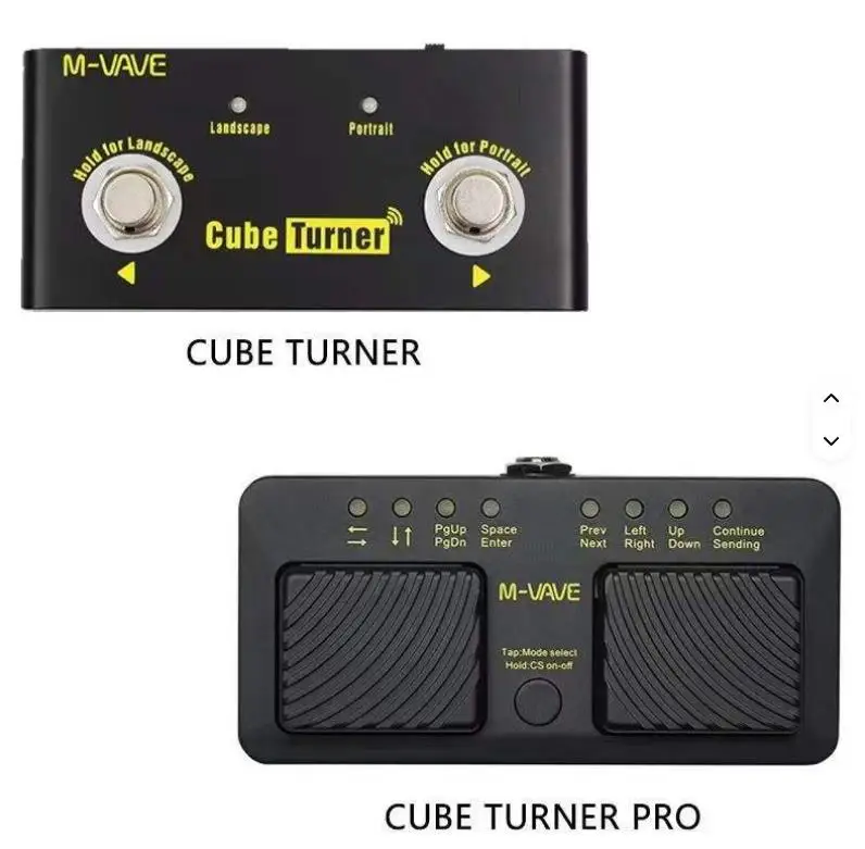 دواسة قدم لقارئ النتيجة اللاسلكية الذكية من M-VAVE لجهاز iPad Android ومبدل صفحة دواسة الجيتار