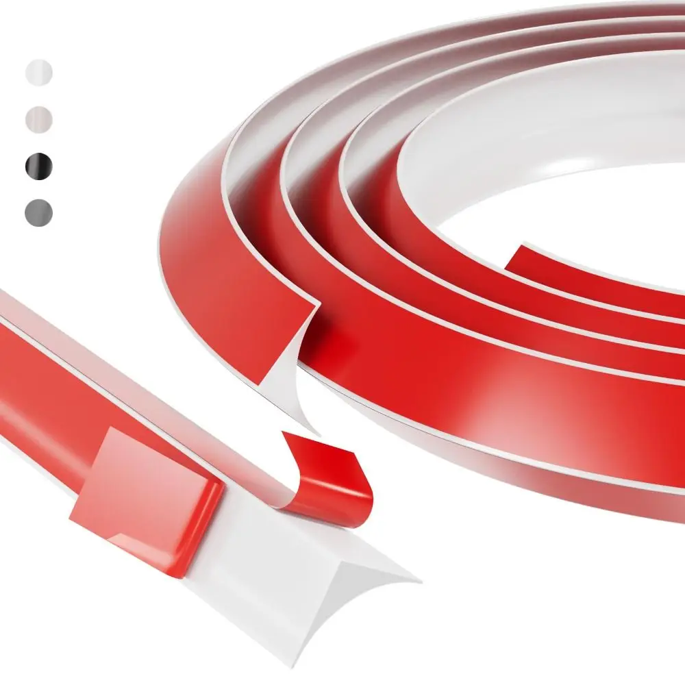Silicone Quarter Round Molding Trim Flexible Peel and Stick Shoe Molding 1/2/3 Meters Water Dam Barrier Cabinet Window Sill