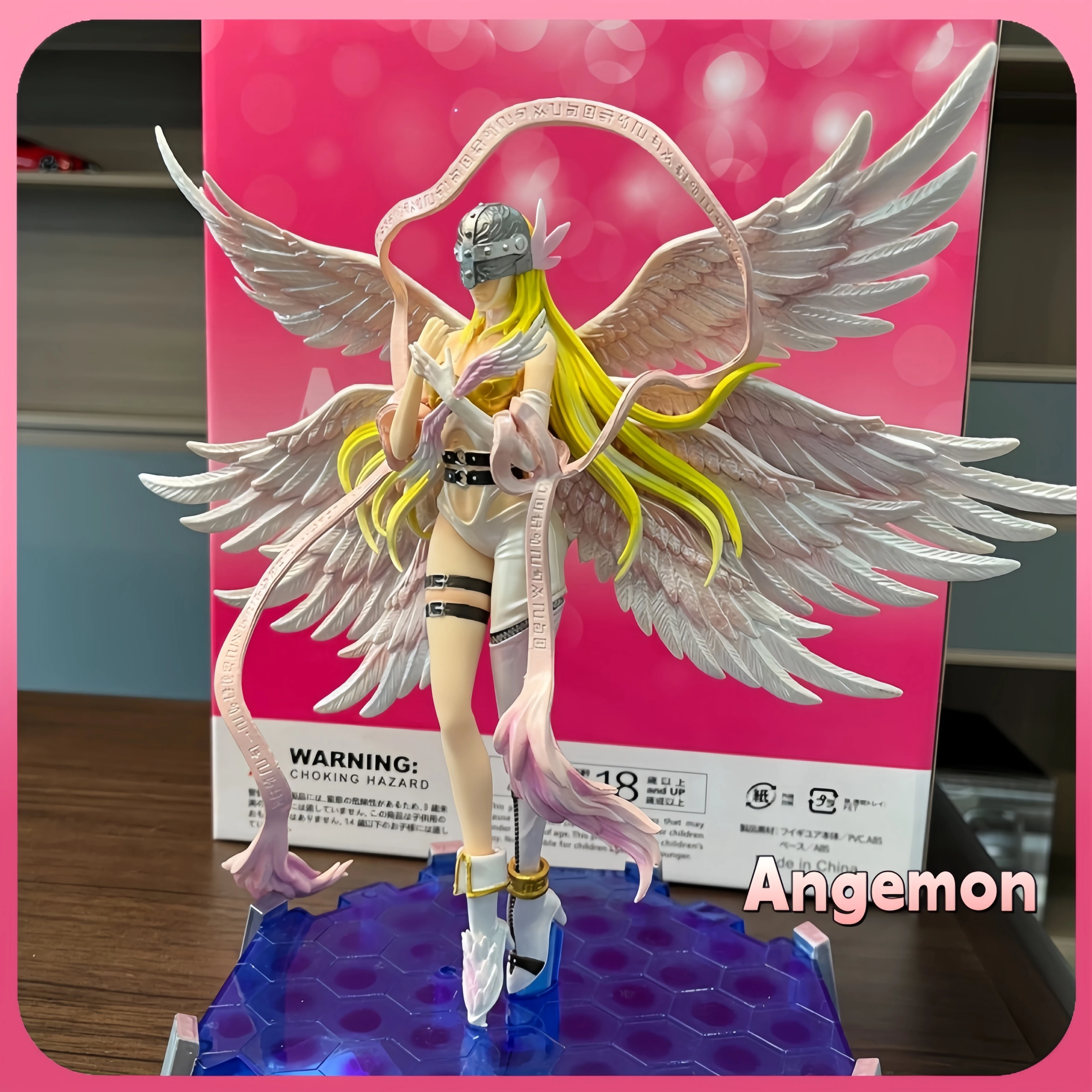 Anime Figure Angewomon Resin Figure Model New Tyrannosaurus Studio Digimon Digital Monster Children Toy Collection Birthday Gift