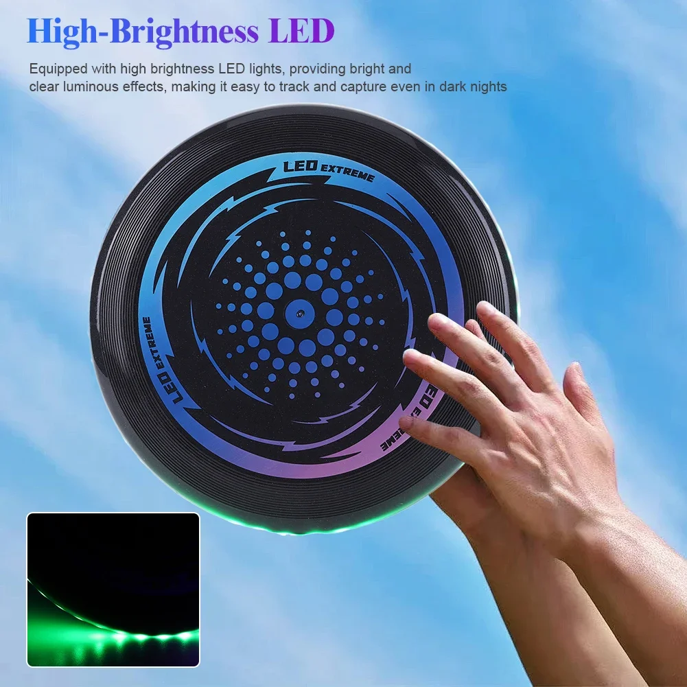 LED Flying Disc 49LEDs Flashflight Light Up Flying Discs Idea Gift for Boys Girls Kids Adults Birthday Summer Outdoor Sport Disc