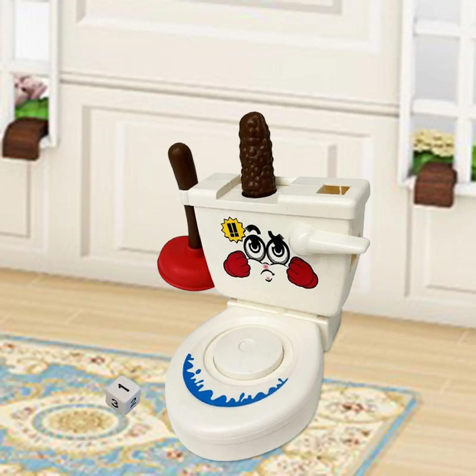 Simulated Toilet Ejection Poops Toilet Toilet Game Toy for Girls Boys Kid