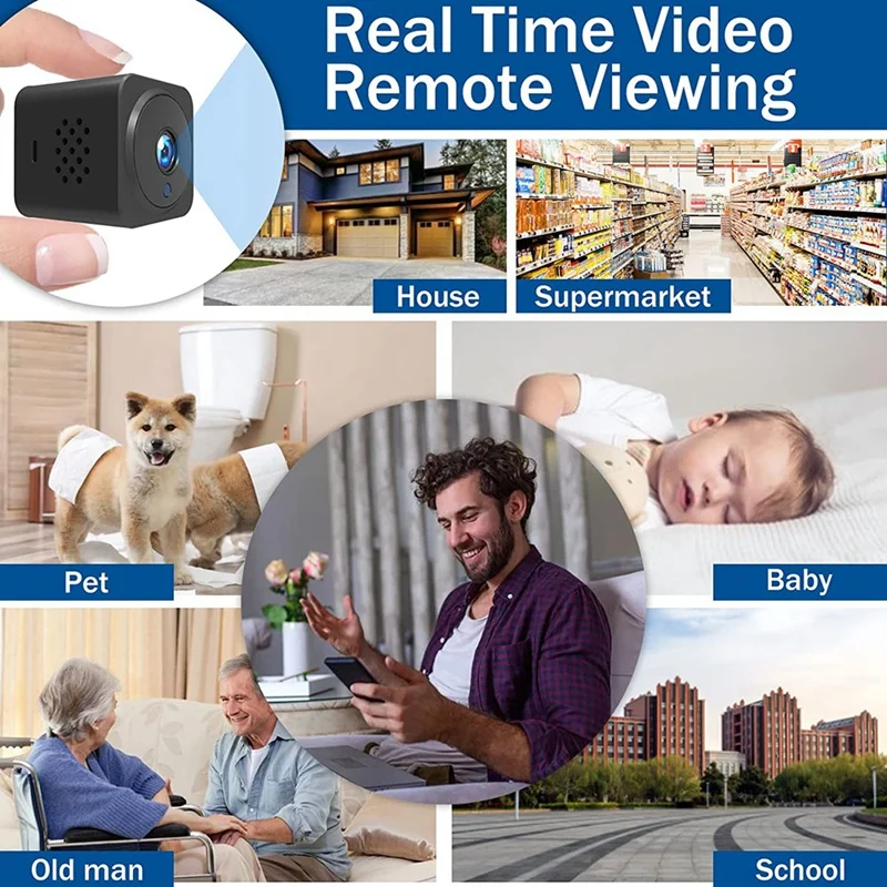 4K 1080P Hd Camera Indoor Wifi Camera Live Transmissie Mobiele Telefoon App Camera Binnen Met Batterij