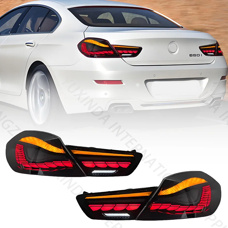 المصابيح الخلفية LED للسيارة BMW 6 Series F06 F12 F13 2010-2017 تعديل LED التنين مقياس المياه بدوره إشارة الضوء الخلفي الجمعية 10-17