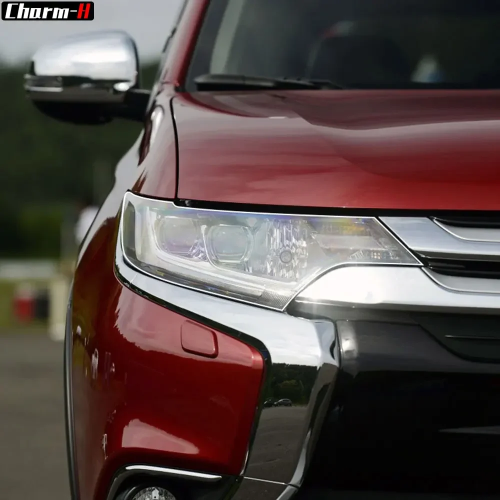

2 Pcs Car Headlight Protective Film Protection Transparent TPU Decal Sticker for Mitsubishi Outlander 2015-2020 Accessories