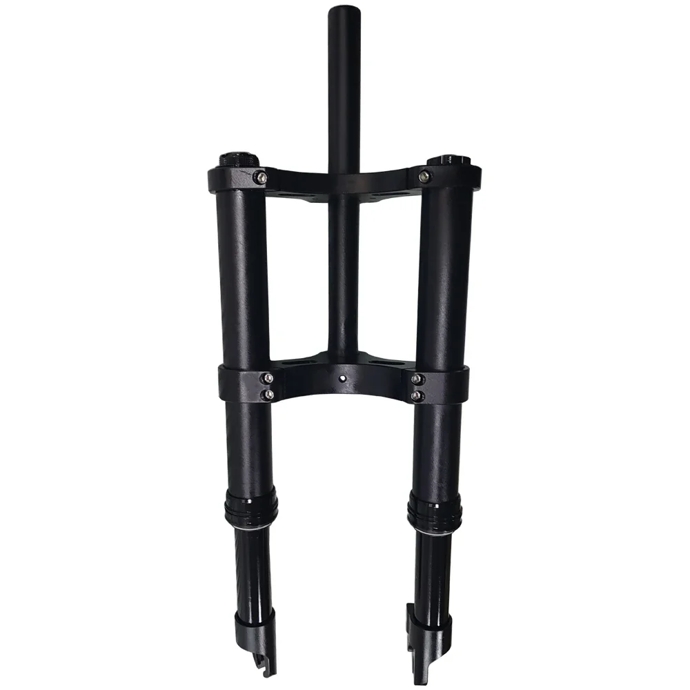 Fashionable dual crown inverted suspension coil spring disc brake rebound adjust bike fork