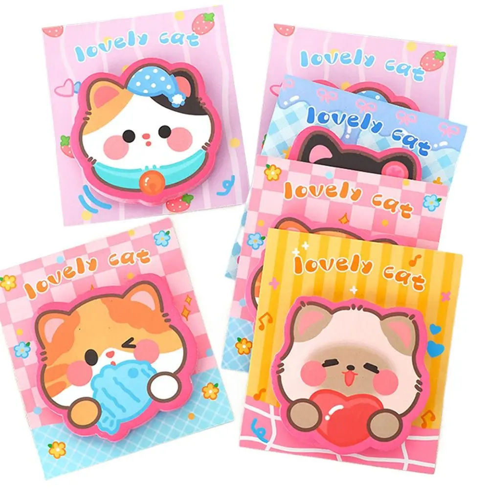 30 قطعة/المجموعة ورقة سمك القط على شكل ورق ملاحظات لاصق لا تتلف بسهولة ملاحظات لاصقة لزوجة قوية ملاحظات المفكرة طالب #5