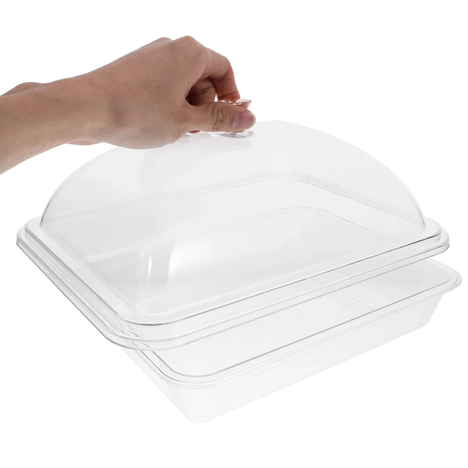 

Multi-Function Acrylic Buffet Tray Transparent Serving Tray for Restaurant Home Dessert Fruit Dinner Accessory