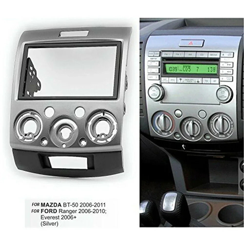 

Car Radio Fascia 2Din Radio Fascia Panel Plate Adapter Fascia Panel For Ford PJ PK 2006-2010 For Mazda BT-50 2006-2011 Plastic