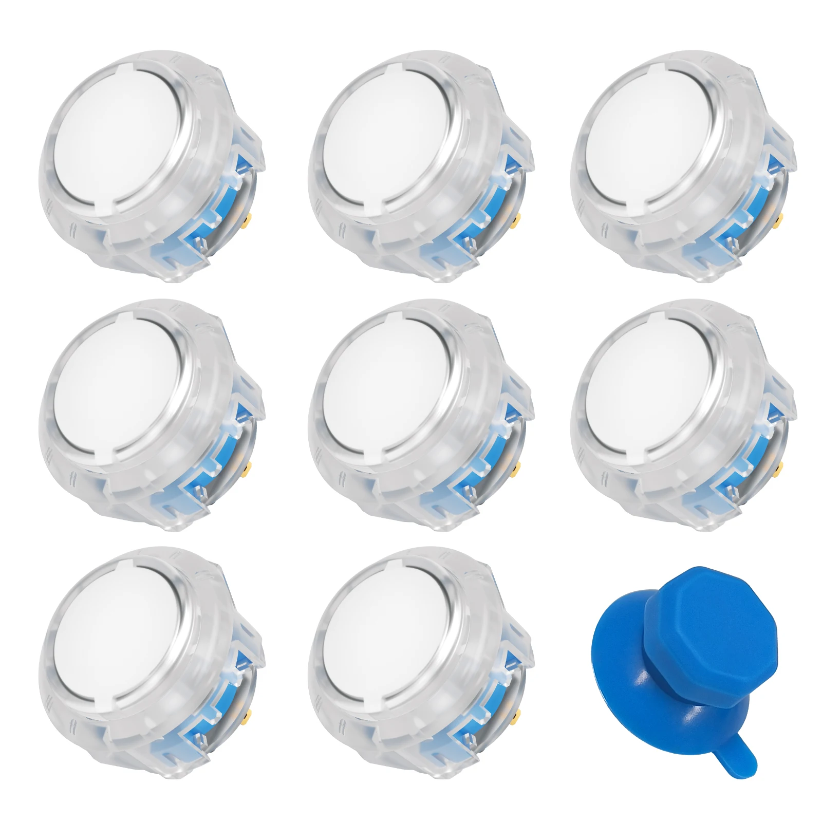 Qanba Gravity KT Arcade buttons Mute snap-in button 30mm Arcade Joystick DIY Parts (8Pcs)