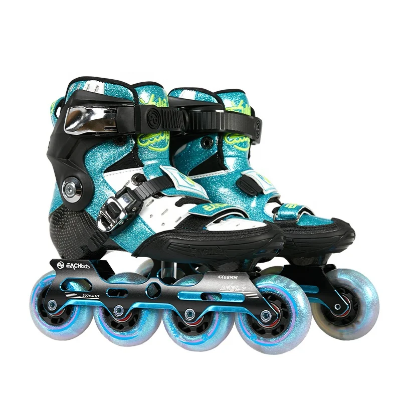 

EACHkids Professional Fully Ultra-Carbon Fiber Inline Roller Skates High Quality Slalom Pro Bearing Aluminum Chassis Patines