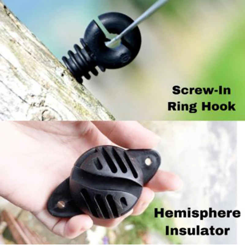 10pcs/lot Ring Hook Screw Electric Fence Plastic Insulator Aluminium Alloy view 3