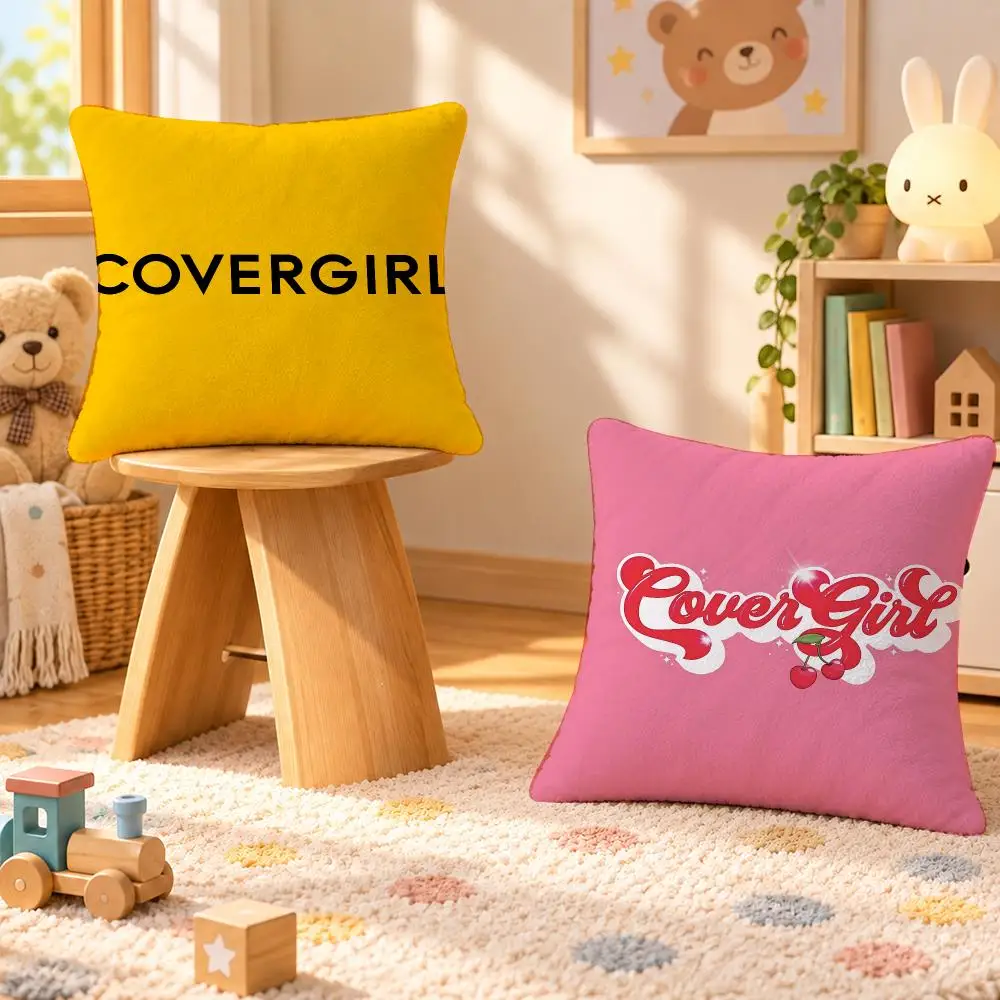 Beauty CoverGirl Makeup Cosmetics Cushion Cover Personalized Decorative Living Room Home Sofa Bedroom Office Car Decor