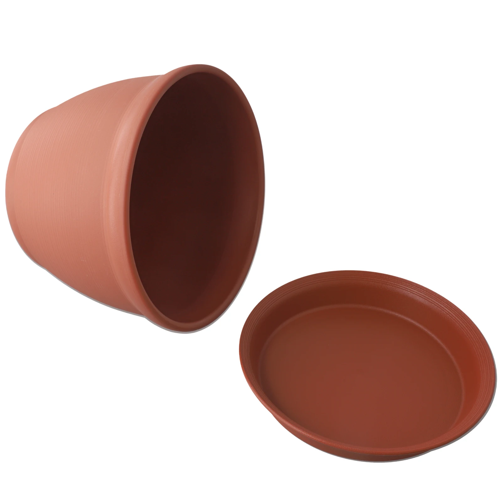 Simplify Your Gardening with Our Easy to Clean Round Plastic Pot Size 20 x 14 x 14 cm Offered in Multiple Shades