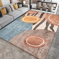 Abstract Pattern Carpet Non Slip Washable Bedroom Bathroom Polyester Mat Big Size Area Rectangle Rug Home Living Room Decoration