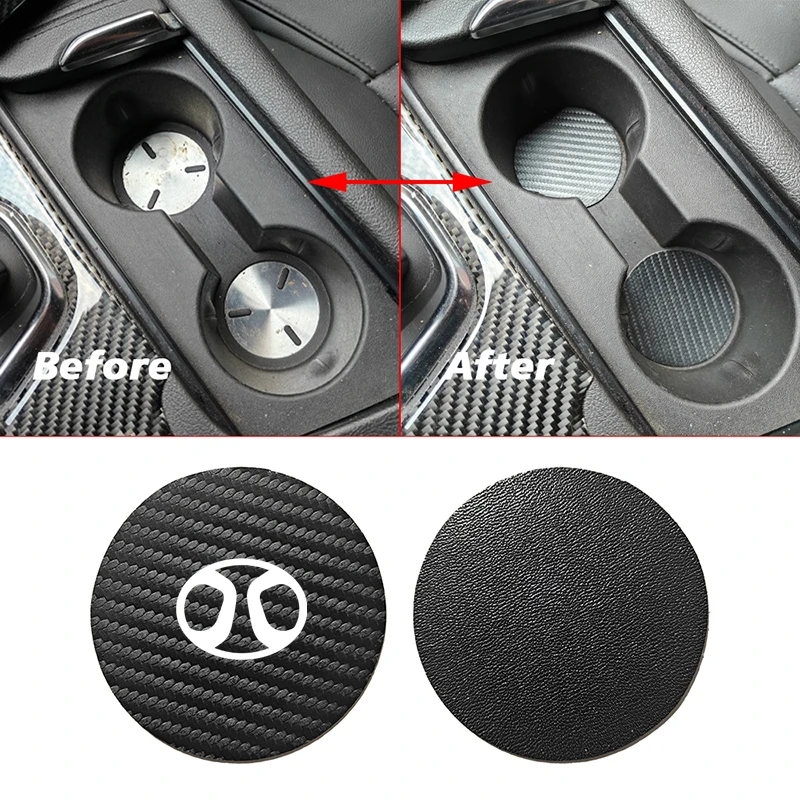 2 Pcs Car Water Cup Pad Water Cup Coaster For Baic BJ30 BJ40 BJ60 BJ80 BJ90 F40 Senova D20 D50 D60 D70 D80 CC X25 X35 X55 X65