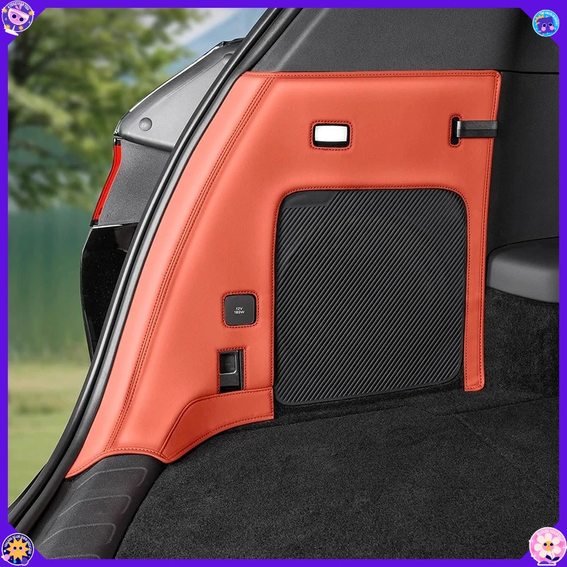 Leather Trunk Side Anti Kick Pad For BYD Tang L EV DM Sealion 8 2025 2026 Anti Scratch Dirty Protection Car Accessories