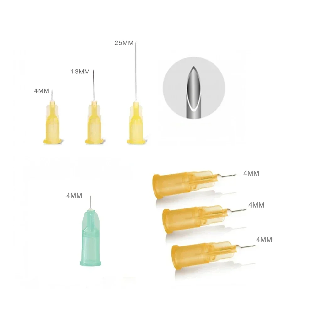 

34G 1.5mm pain-less small needle Connector 32G 4mm 25mm disposable 30G micro-plastic cosmetic surgical tools