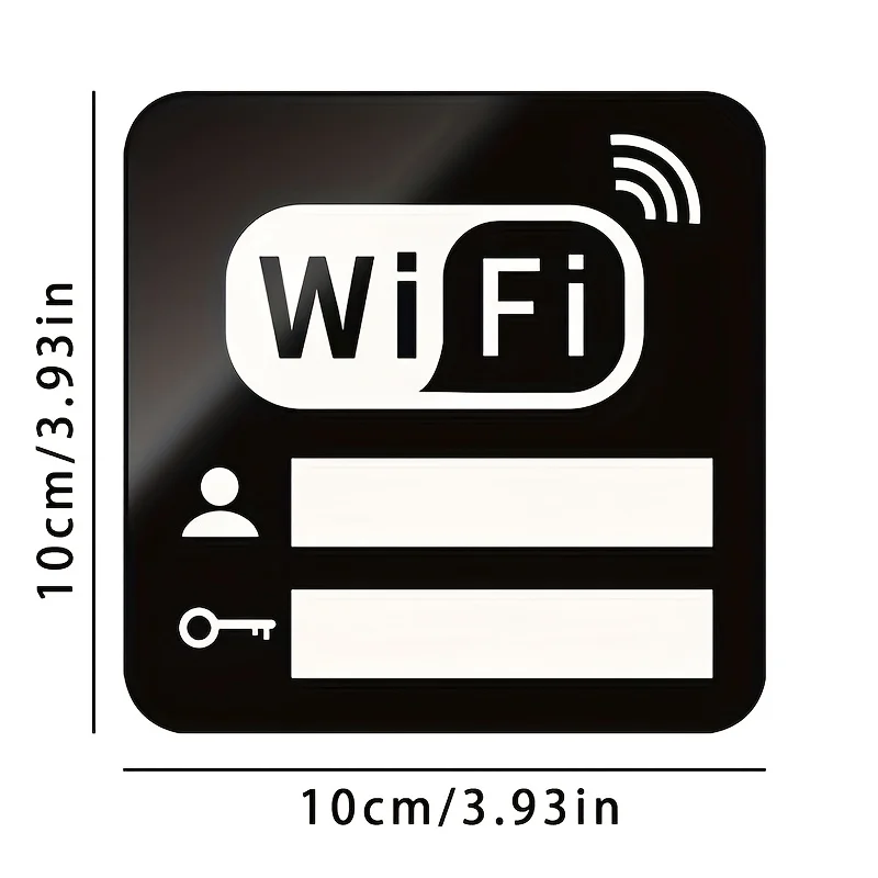 Customized Acrylic Wifi Sign Home Office Wireless Network Display Sign Diy Mirror Wall Sticker Restaurant Public Place Wifi Sign