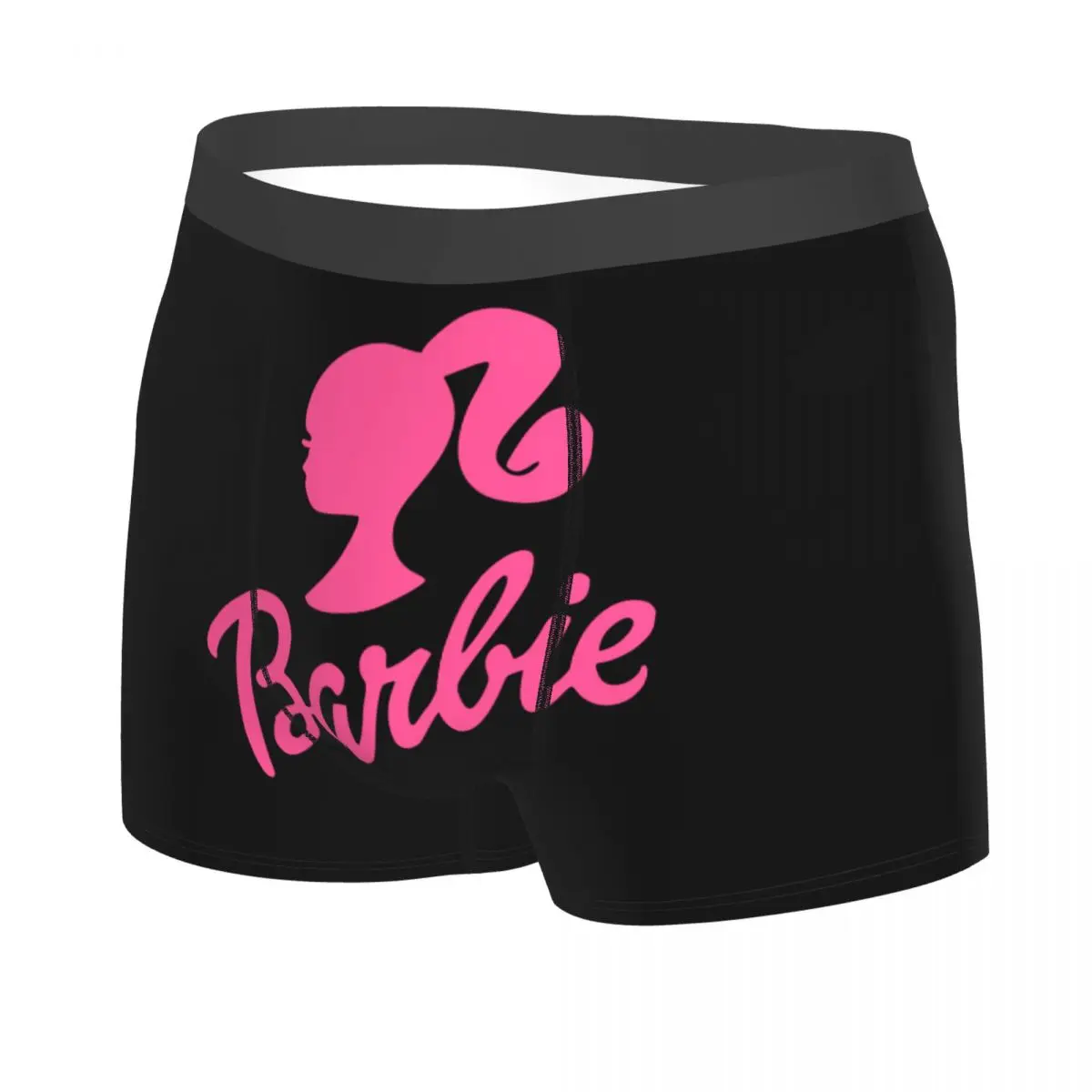 Customized Funny Barbie Logo Boxers Shorts Panties Male Underpants Breathable Cute Briefs Underwear