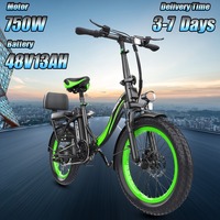 Hidoes HD-C1 Electric Bicycle 750W Motor 48V13AH Battery Ebike Adult City Commuting 20-inch Fat Tire All Terrain Electric Bike