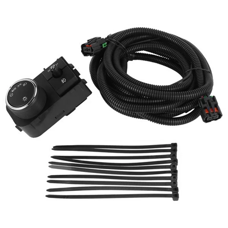 

Fog Lamp Control Adjustment Switch Wiring Harness Kit 25858705 For Silverado Sierra 1500 2500 3500 Headlight