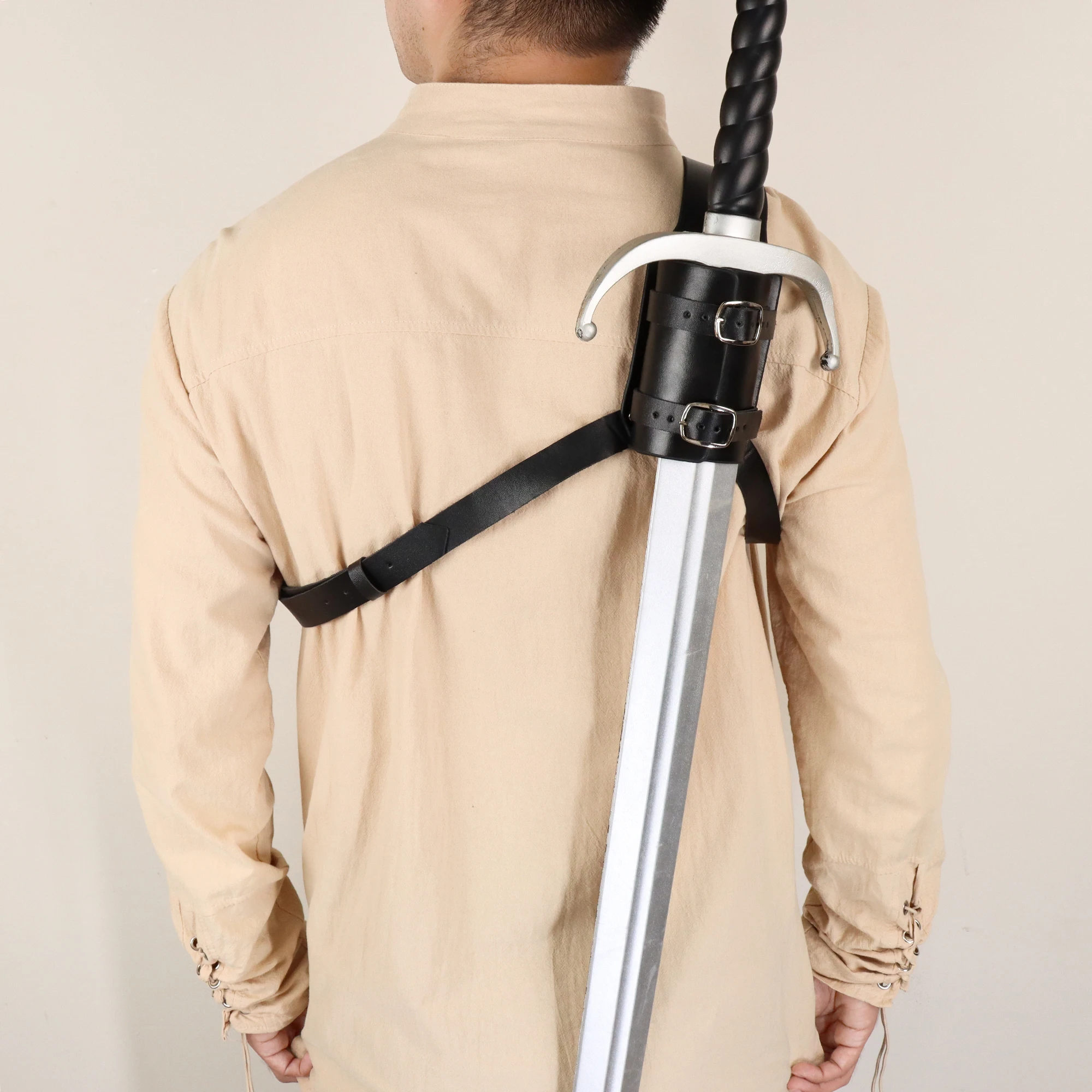 فاسق فايكنغ القرون الوسطى فارس السيف غمد بو الجلود هالوين زي ملحق للعب دور المرحلة LARP